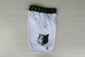 Maillot De Basket Minnesota Timberwolves Retro Engrener Blanc Short2